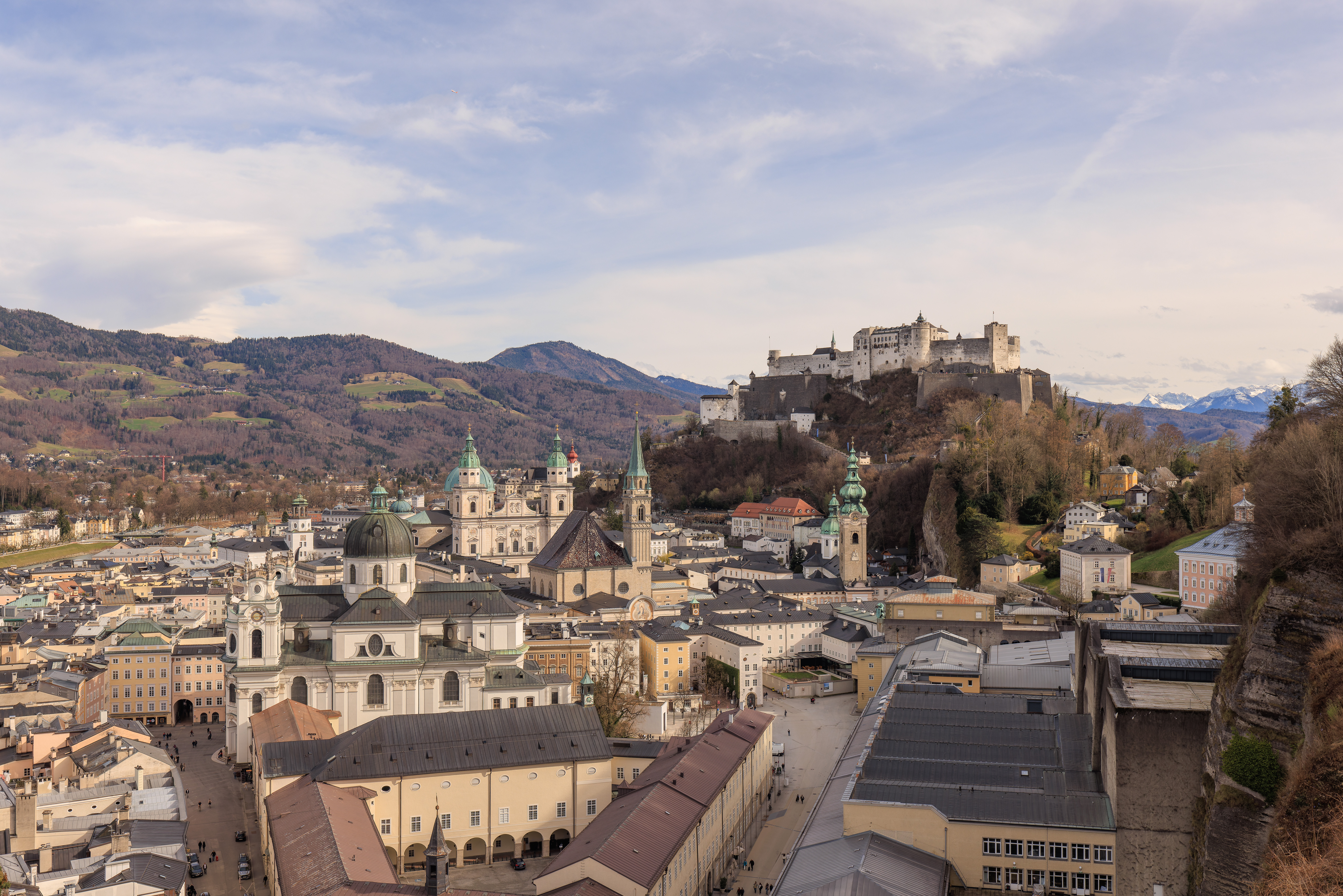 Mozart and a Fortress in Salzburg, Austria